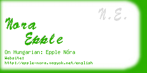 nora epple business card